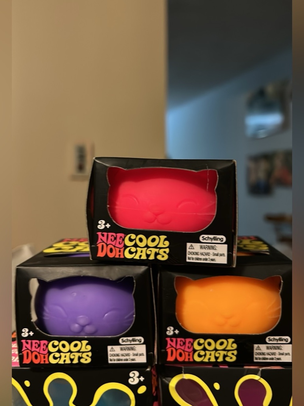 Schylling Cool Doh Cats Kids Toy - Pink, Purple, or Orange